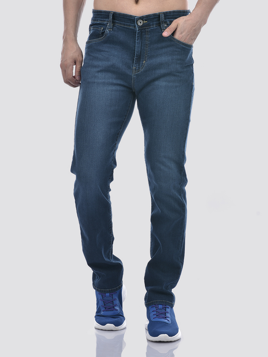 Numero Uno Men Solid Blue Jeans